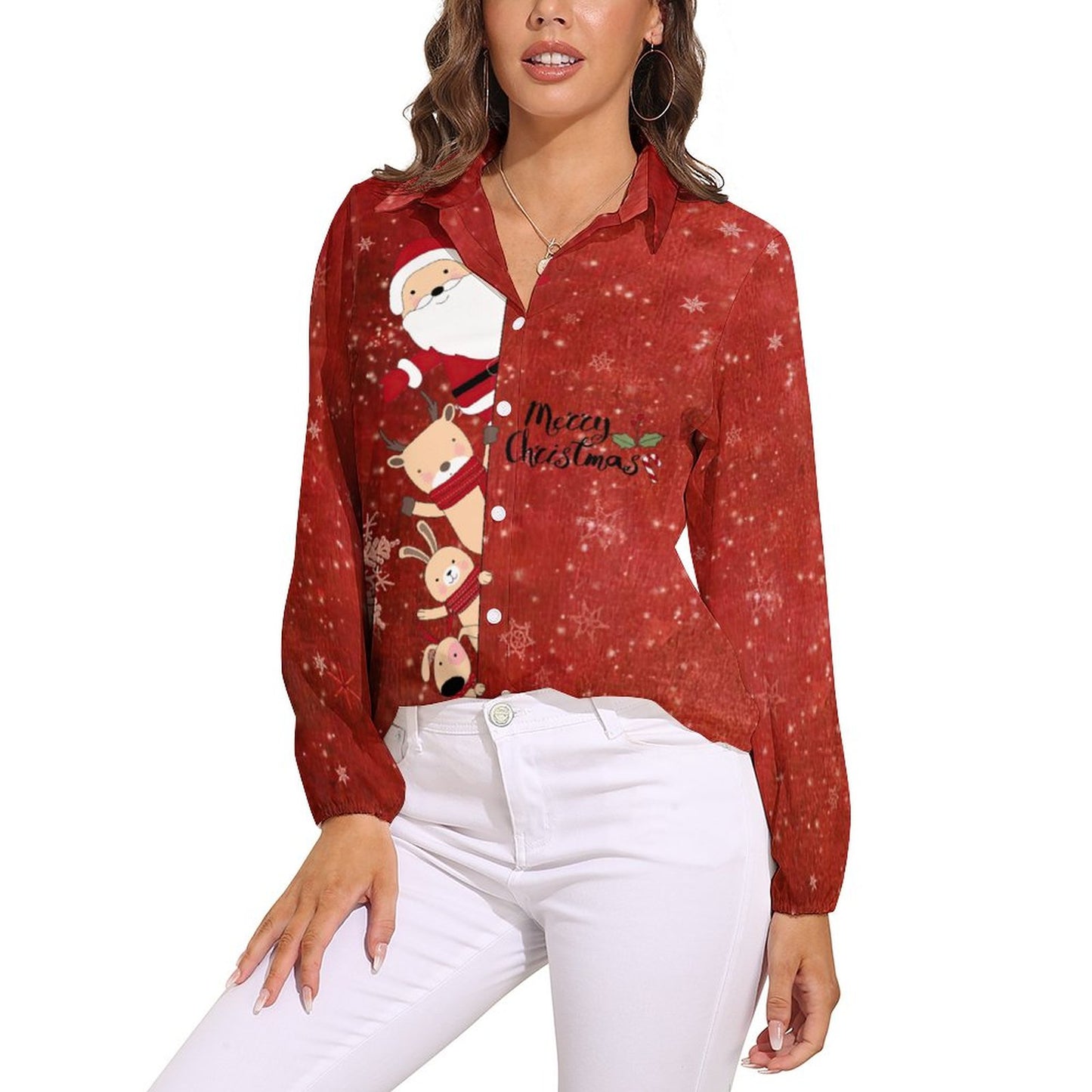 Blusa Retro de Botones para Mujer | Camisa Casual Personalizable