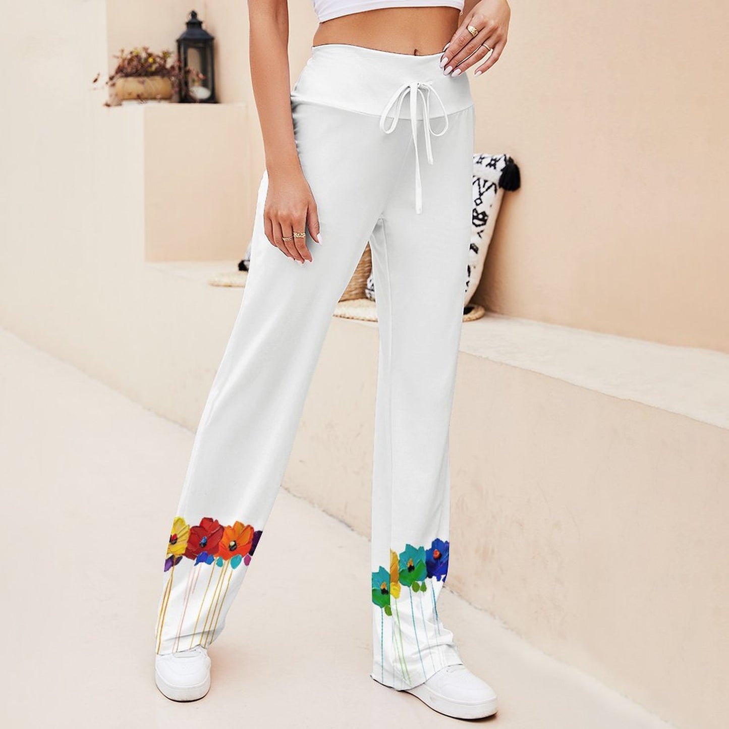 Pantalón Recto Holgado con Cordón | Yoga y Lounge Personalizado