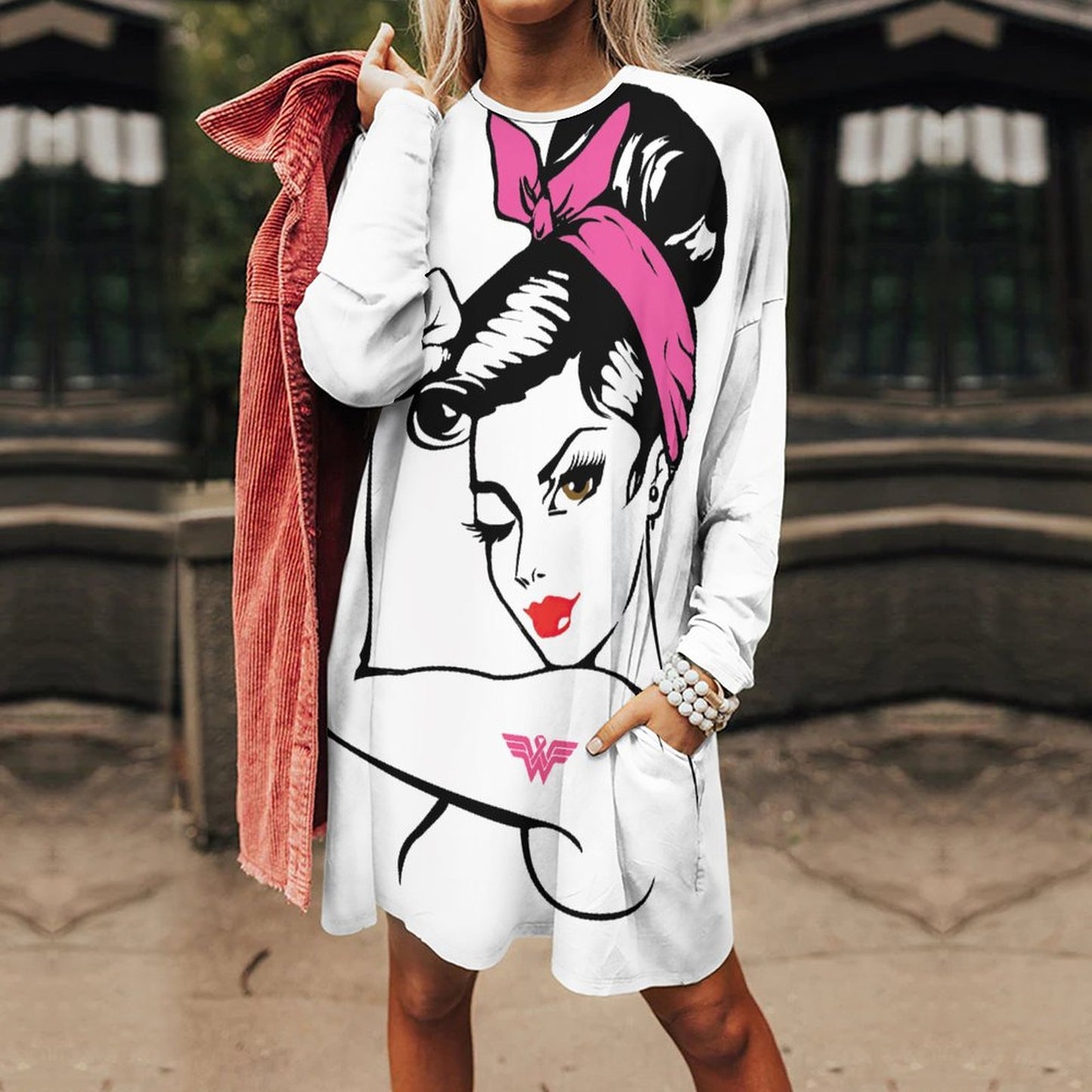 Sudadera Túnica Larga con Bolsillos | Oversize para Leggings 2XS-6XL