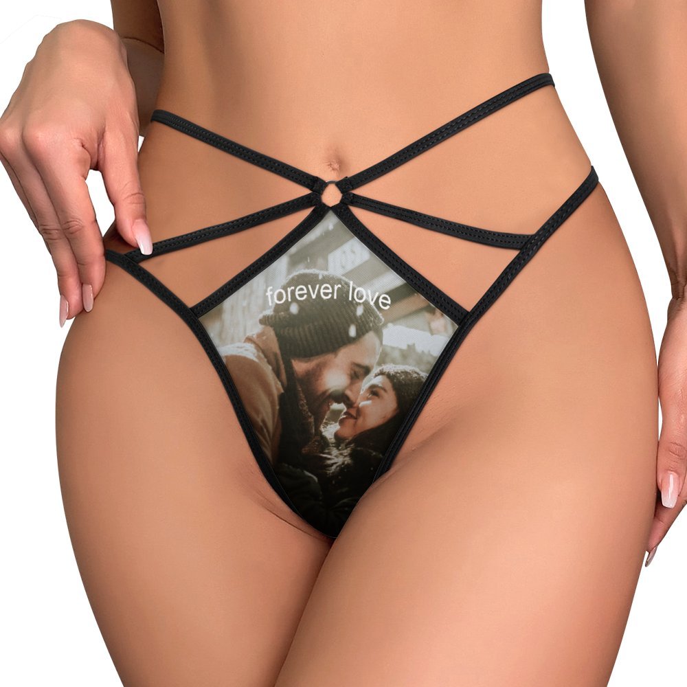 Tanga de Malla Personalizada | Lencería Transparente y Sexy con Foto