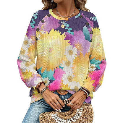 Sudadera Personalizable de Hombros Descubiertos para Mujer
