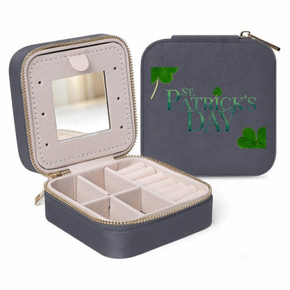 Estuche Cuadrado de Terciopelo para Joyería con Espejo Personalizable