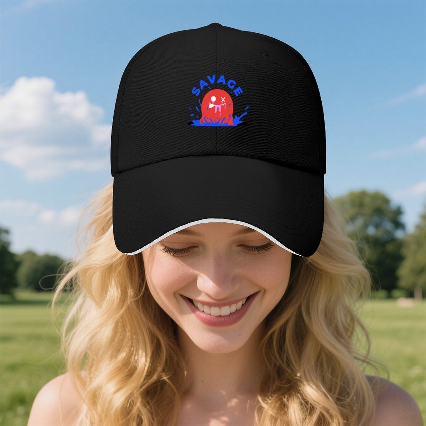 Gorra Sándwich Personalizada con Visera Bicolor y Estampado a Todo Color