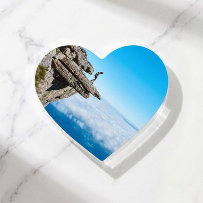 Ornamento de acrílico con impresión UV personalizada en diseño de pie para decoración y regalo