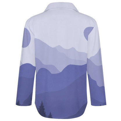 Irregular Hem Shirt Nature View Paintings