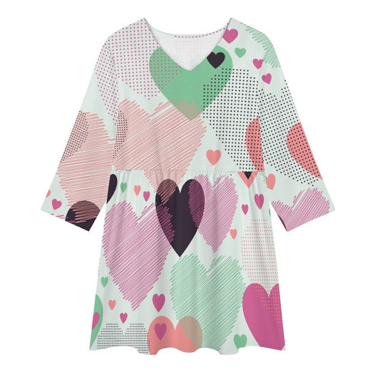 Vestido Casual Cuello V Personalizable | Ropa Mujer México