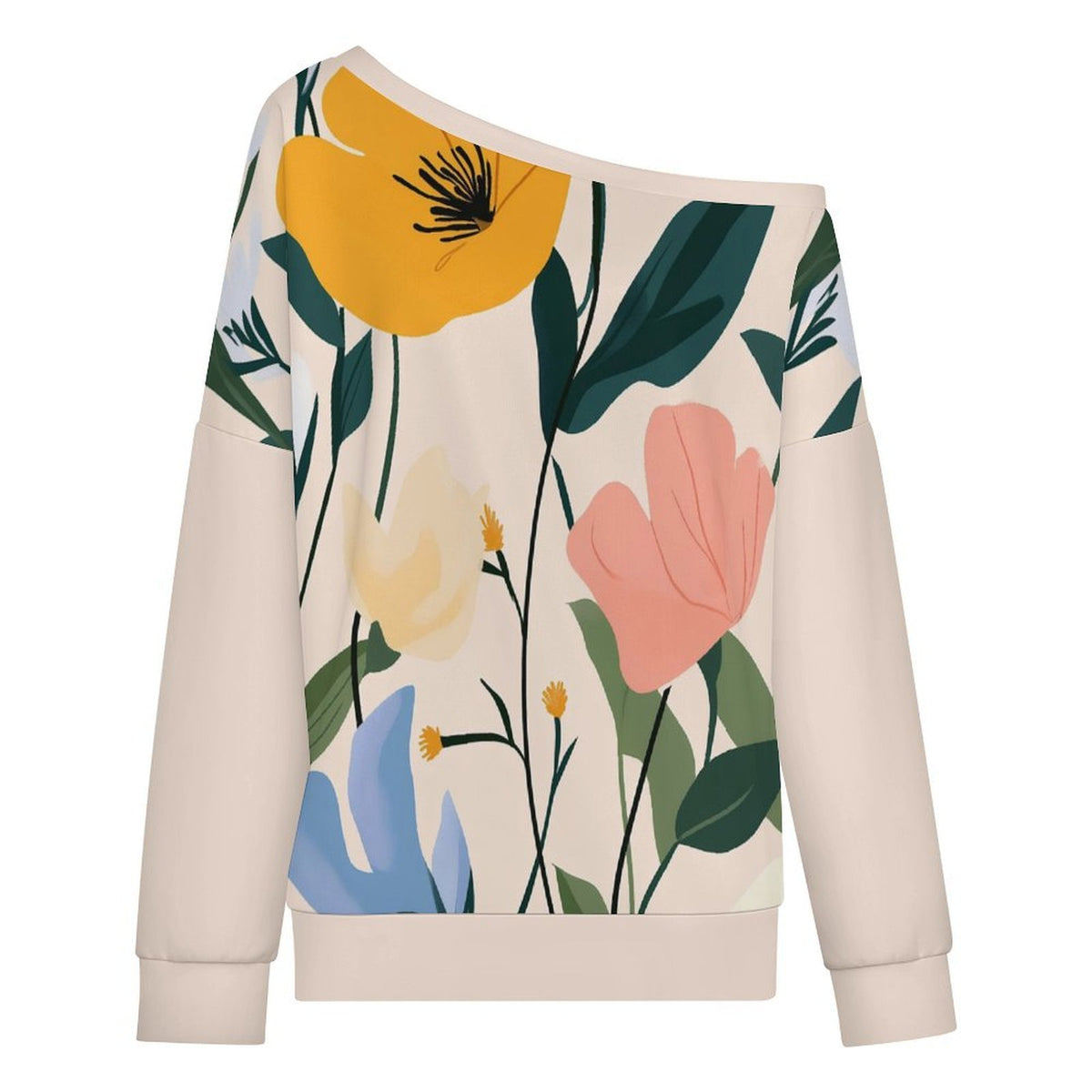 Sudadera Personalizable de Hombros Descubiertos para Mujer