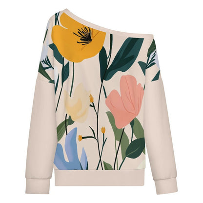 Sudadera Personalizable de Hombros Descubiertos para Mujer
