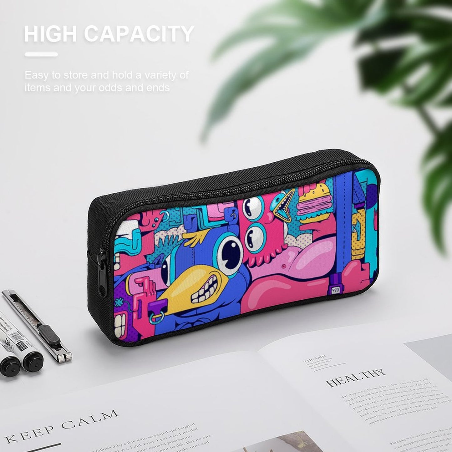 Estuche Escolar de Gran Capacidad | Lapicera Personalizada Doble Cierre