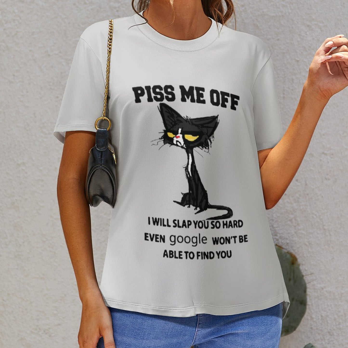 Camiseta Mujer Full Print Tacto Algodón | Personalización Total S-6XL