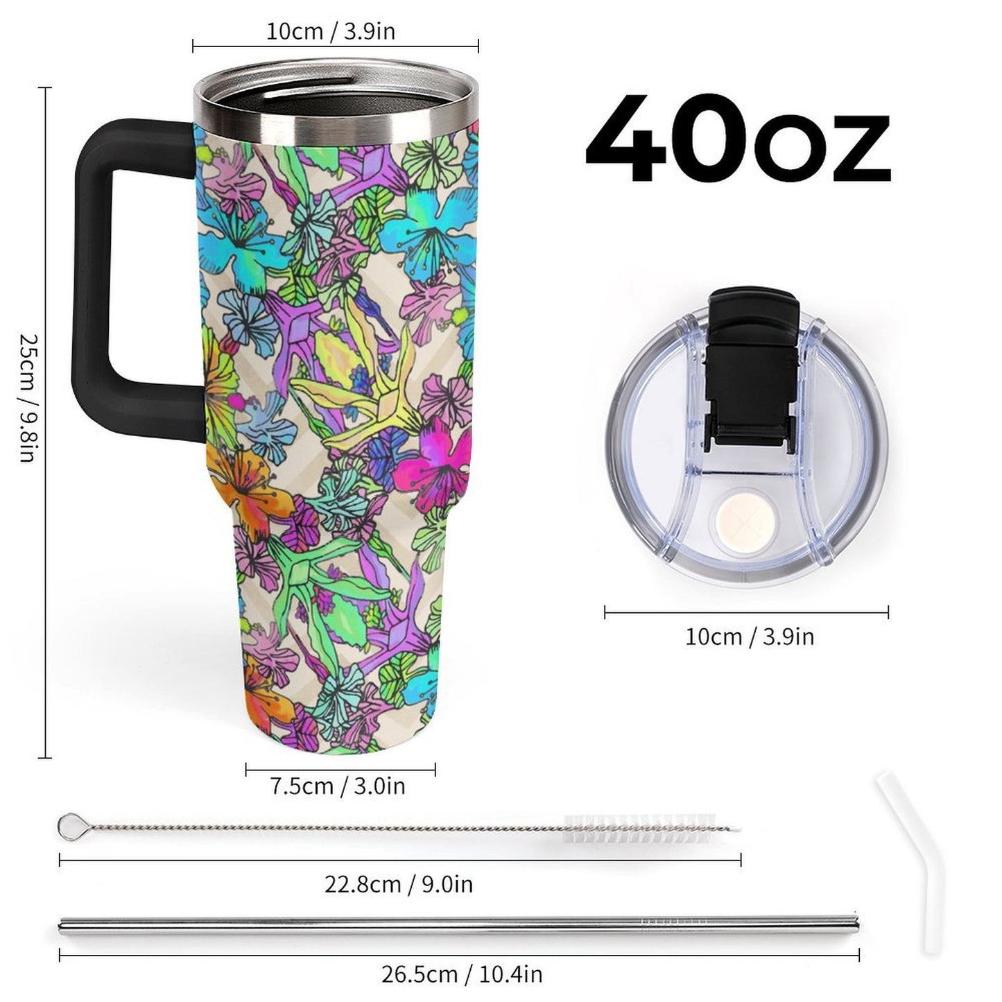 Vaso Térmico Gigante Personalizado de Acero Inoxidable 40oz