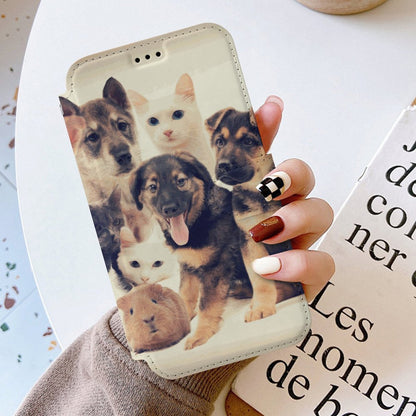 Funda de Piel con Tapa Personalizada para iPhone 17 con Ranuras para Tarjetas