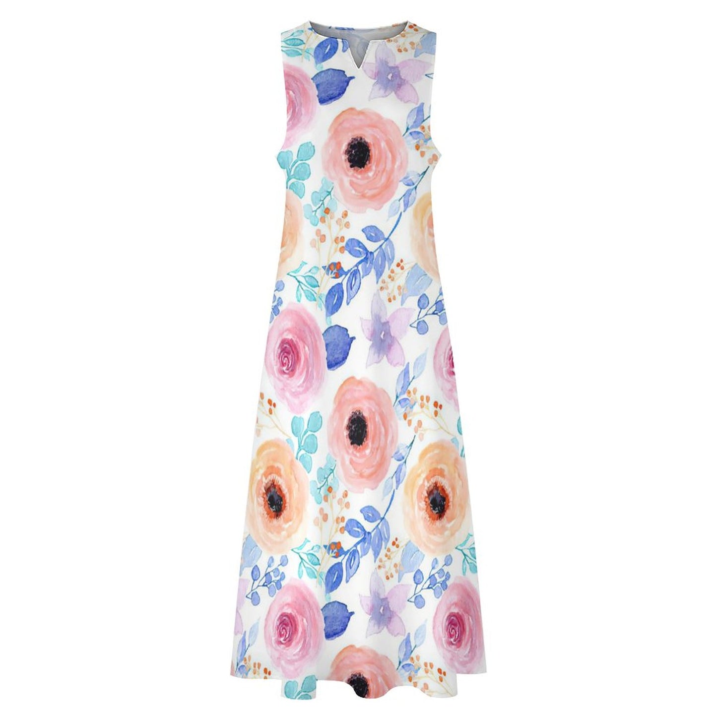 Vestido Largo Sin Mangas que Estiliza | Elegancia Sin Esfuerzo