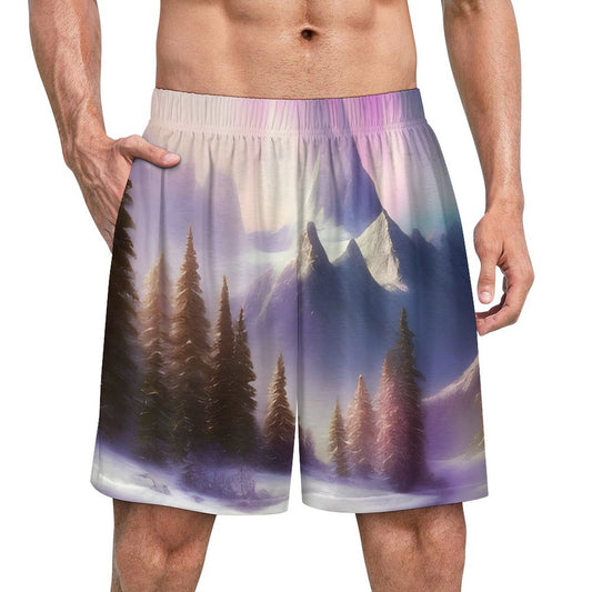 Shorts de Pijama Personalizados de Seda de Hielo para Hombre