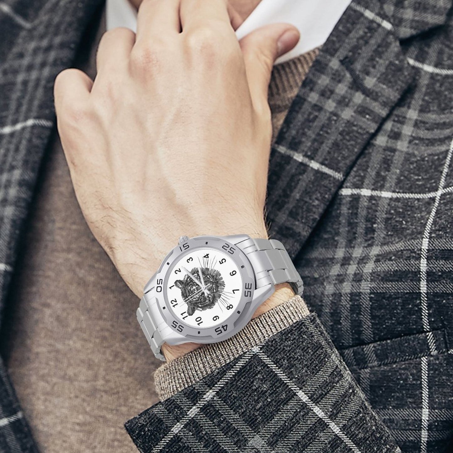 Reloj de Acero Inoxidable Personalizado | Reloj de Cuarzo para Hombre