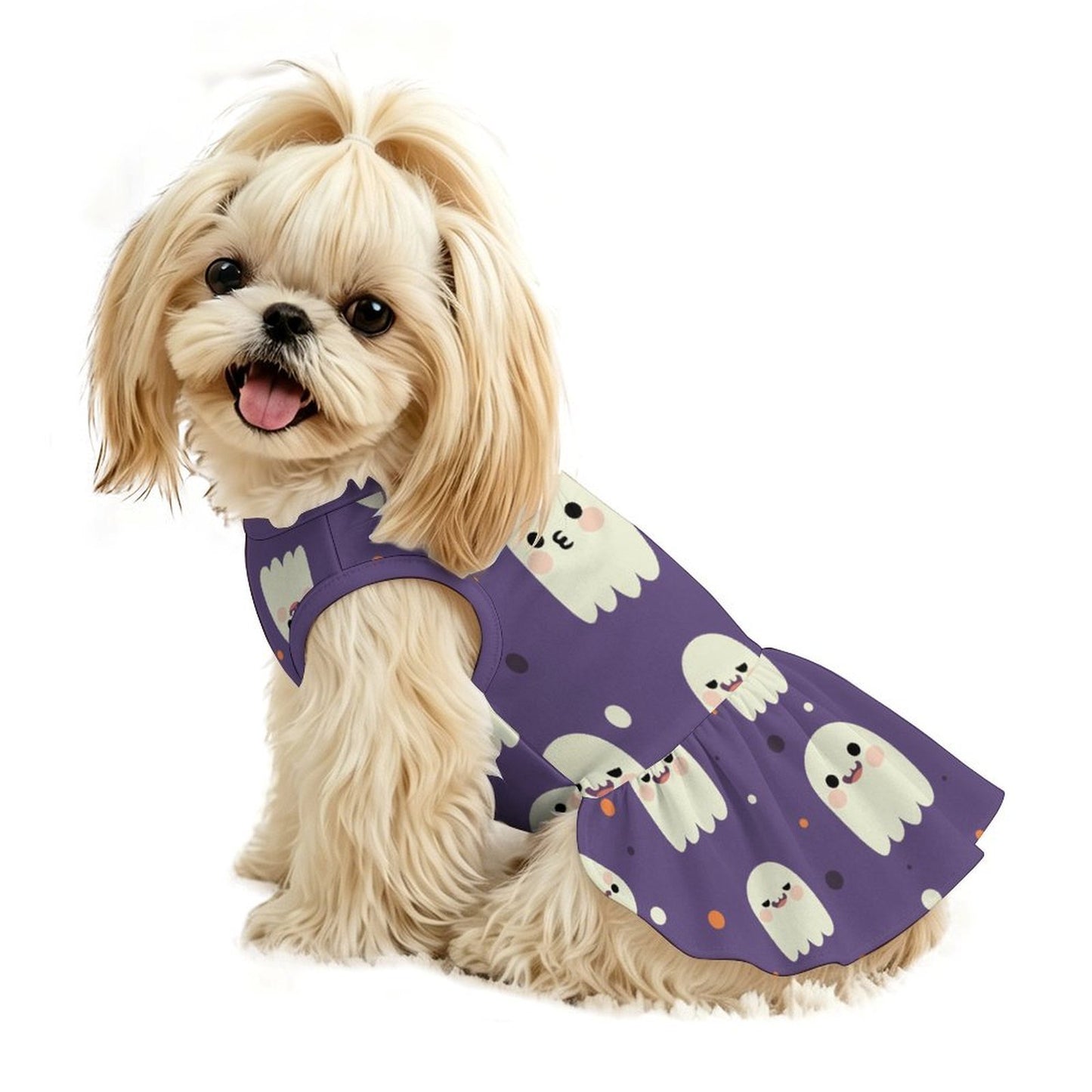 Pet Dress Purple, Ghost, Cartoon