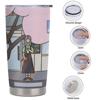 Vaso Térmico Coche 590ml Personalizado | Encaja Portavasos Auto
