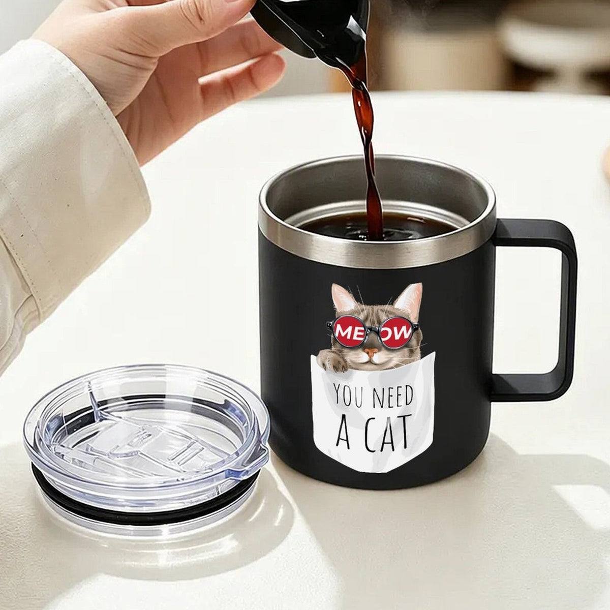 Eggshell Cup You Need A Cat, Sunglasses