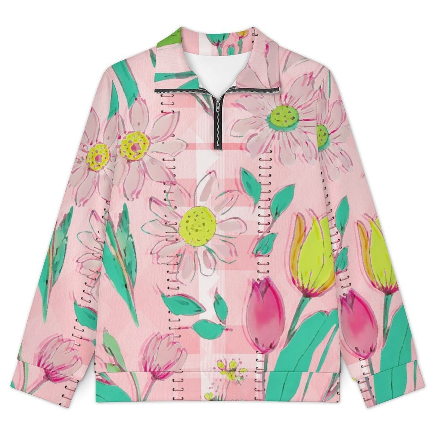 Sudadera Mujer con Cierre 1/4 Personalizable
