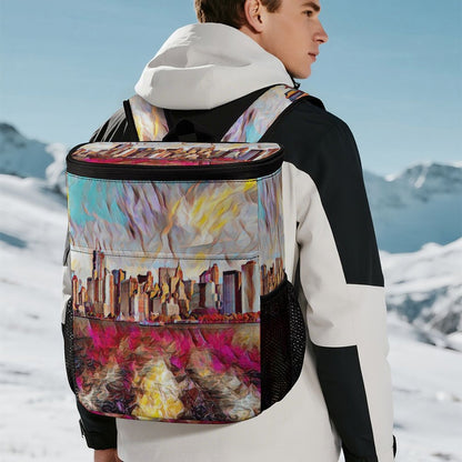 Mochila Hielera Personalizada de Tela Resistente con Impresión a Todo Color