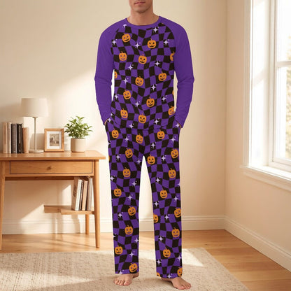 Pijama Personalizable de Manga Larga para Hombre con Bolsillos