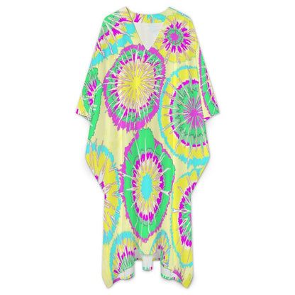 Túnica Larga Personalizable Manga Mariposa | Caftán Boho Chic