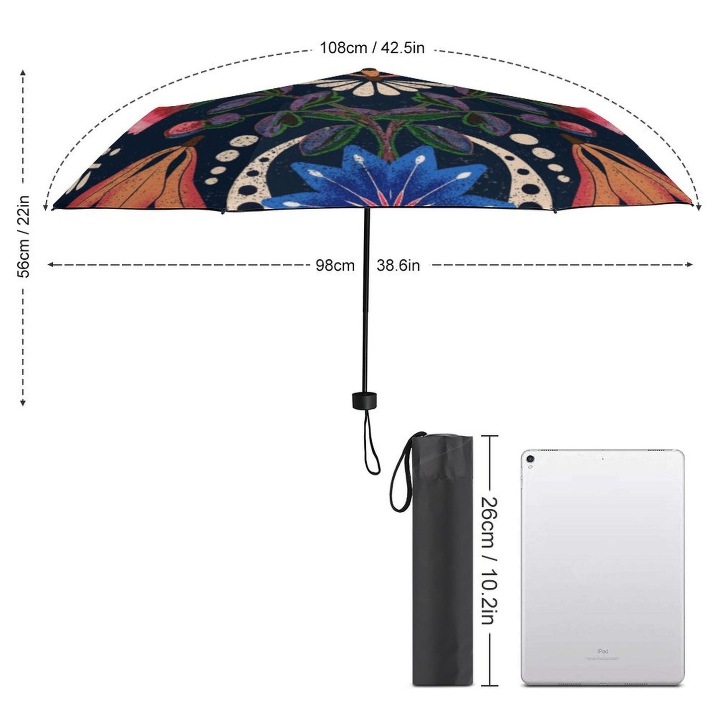 Paraguas Manual Personalizado | Protección UV con tu Foto o Diseño